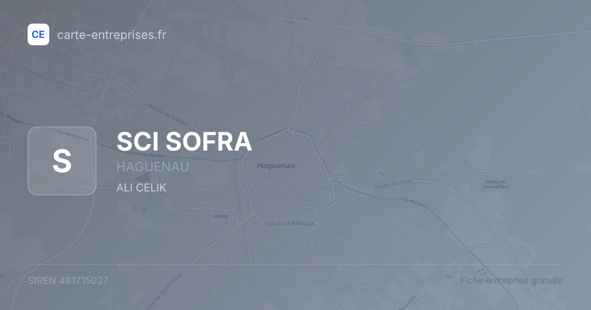 SCI SOFRA — 481715027 — fiche entreprise