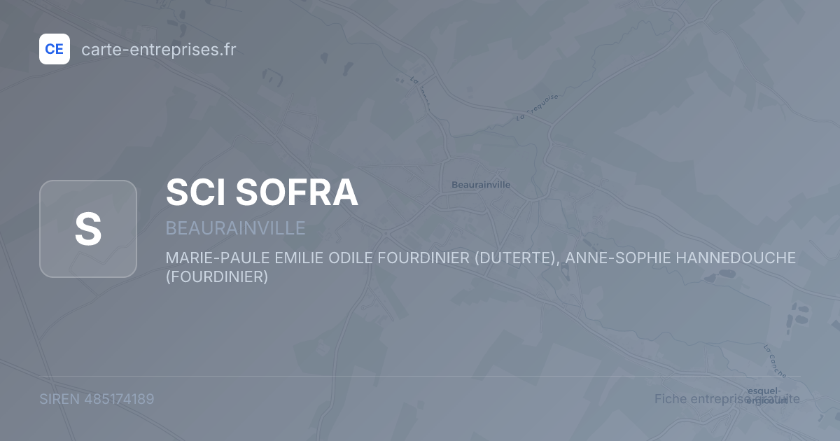 SCI SOFRA — 485174189 — fiche entreprise