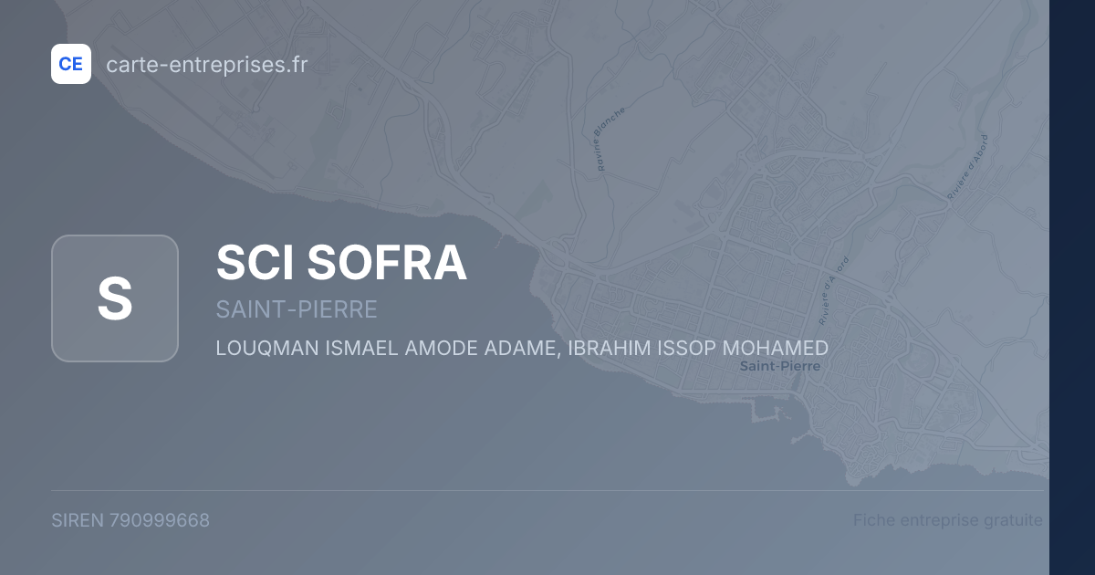 SCI SOFRA — 790999668 — fiche entreprise
