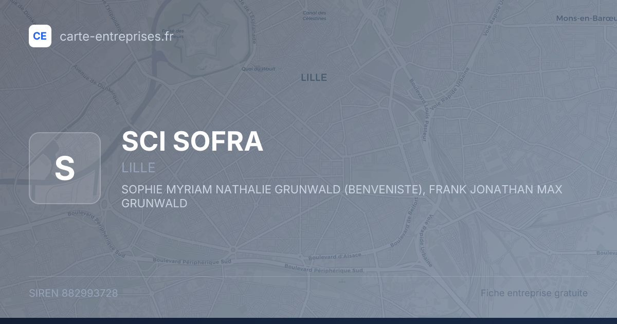 SCI SOFRA — 882993728 — fiche entreprise