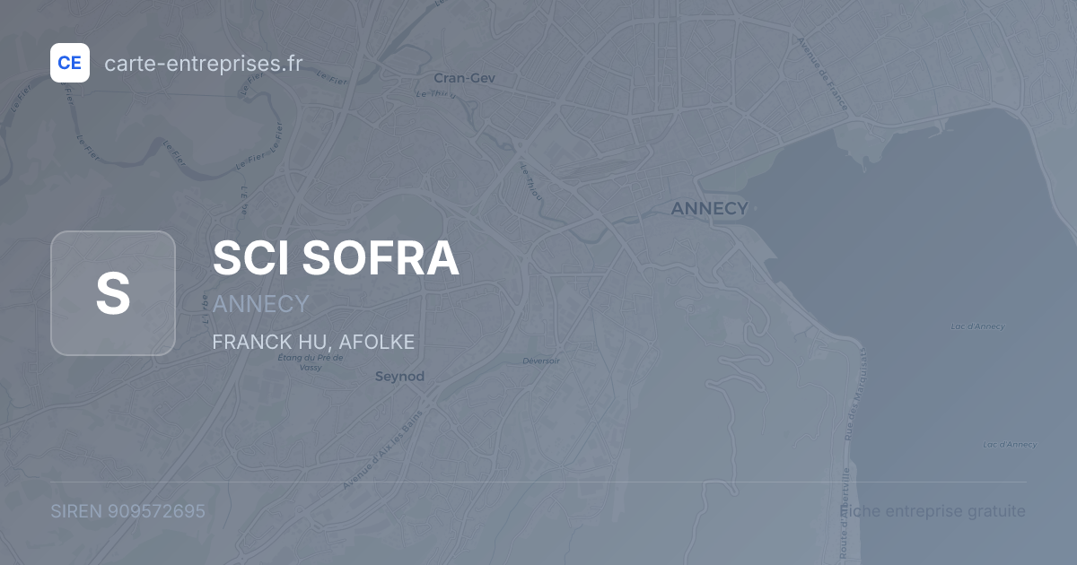 SCI SOFRA — 909572695 — fiche entreprise