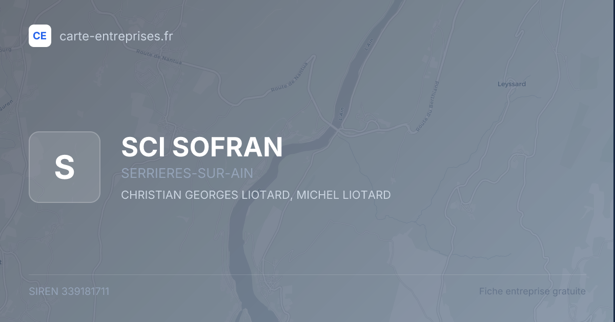 SCI SOFRAN — 339181711 — fiche entreprise