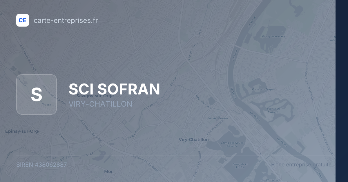 SCI SOFRAN — 438062887 — fiche entreprise