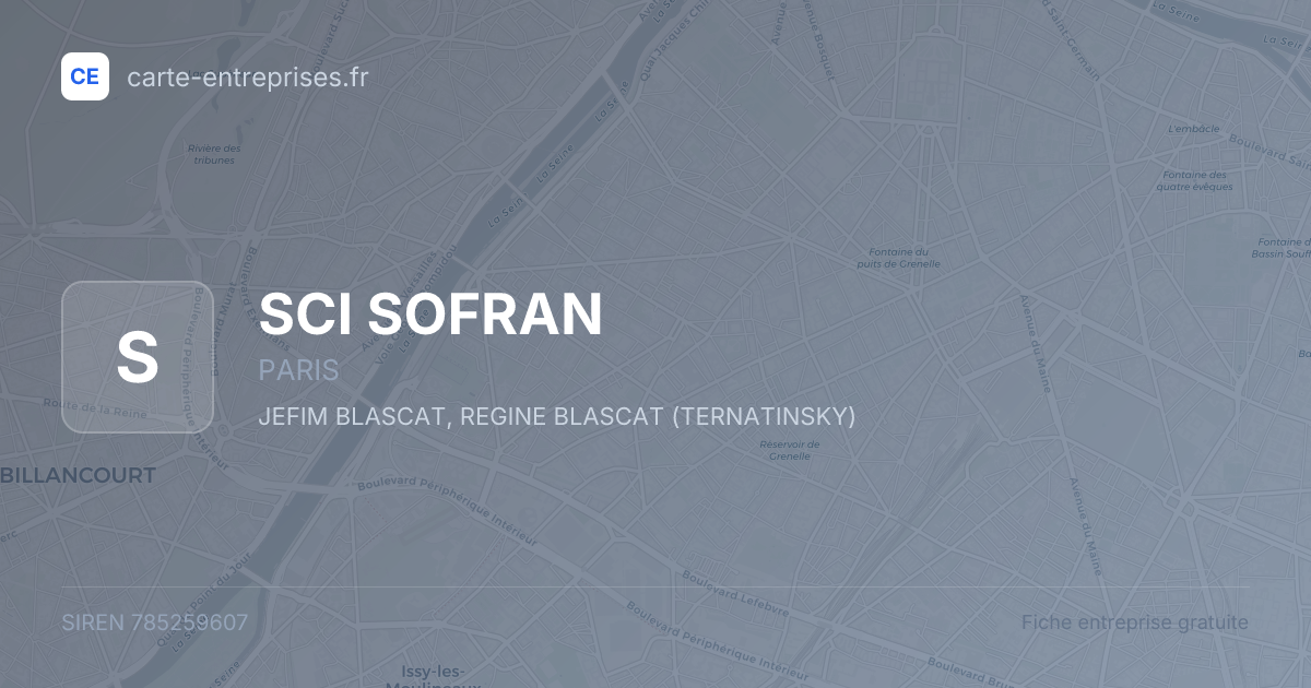 SCI SOFRAN — 785259607 — fiche entreprise