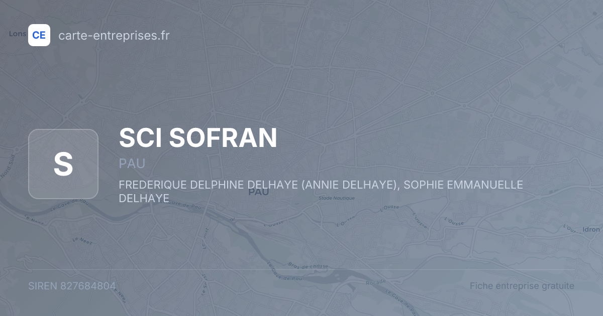SCI SOFRAN — 827684804 — fiche entreprise