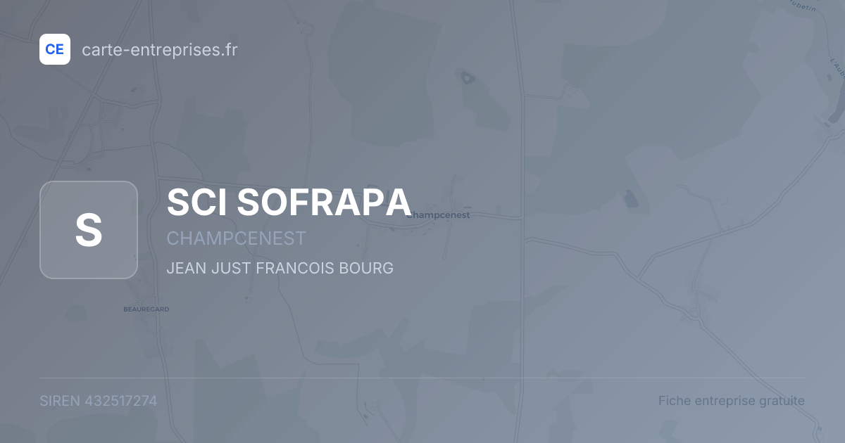 SCI SOFRAPA — 432517274 — fiche entreprise