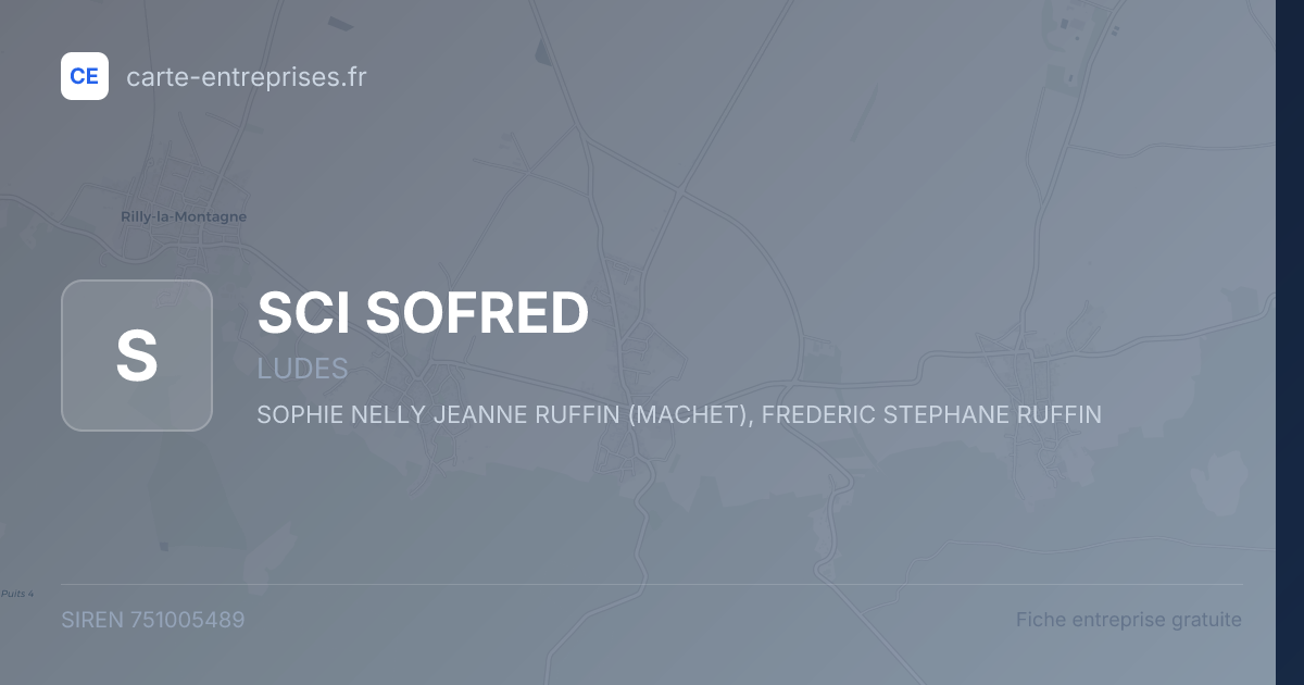 SCI SOFRED — 751005489 — fiche entreprise