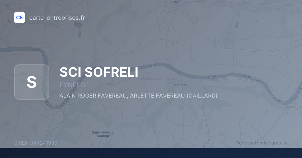 SCI SOFRELI — 344241930 — fiche entreprise