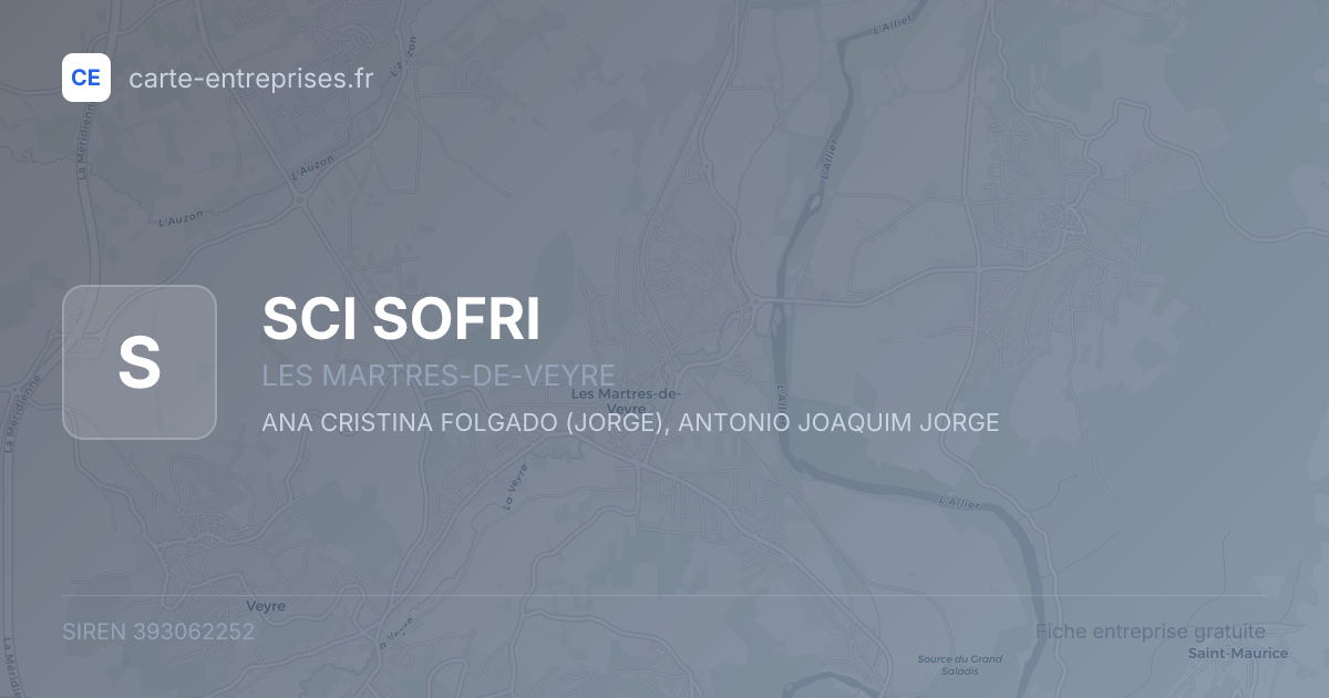 SCI SOFRI — 393062252 — fiche entreprise