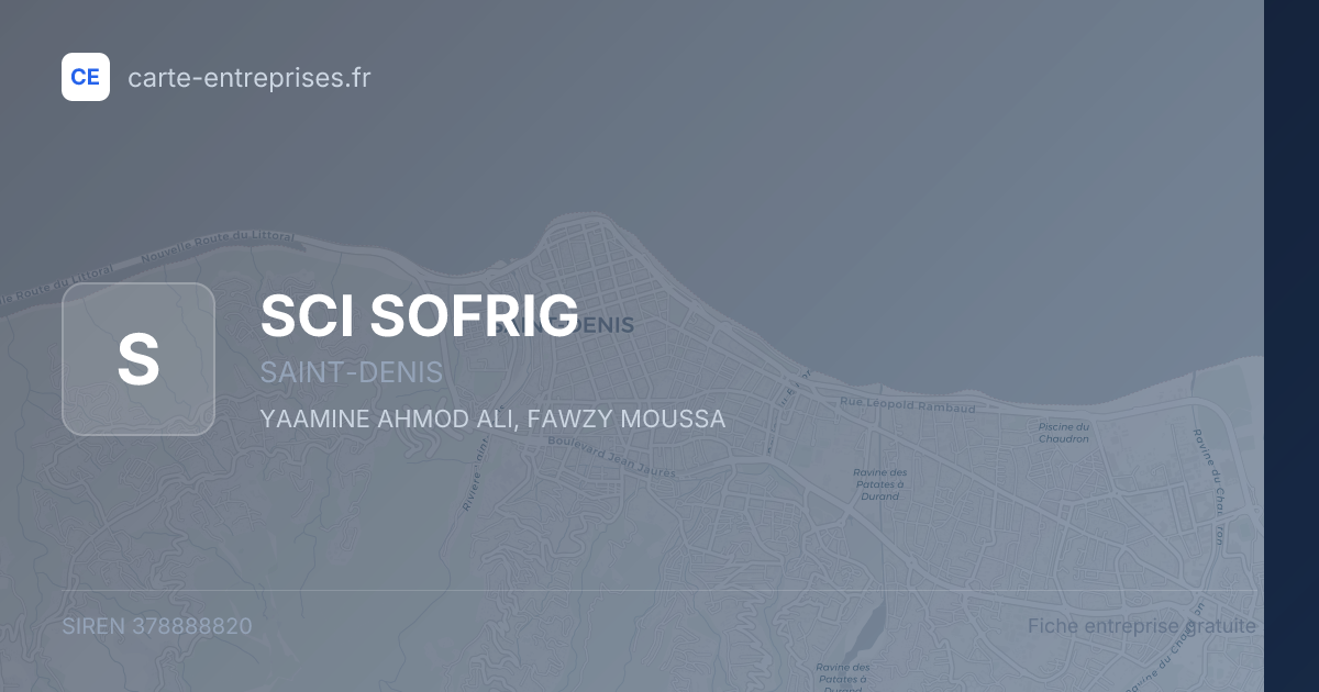 SCI SOFRIG — 378888820 — fiche entreprise