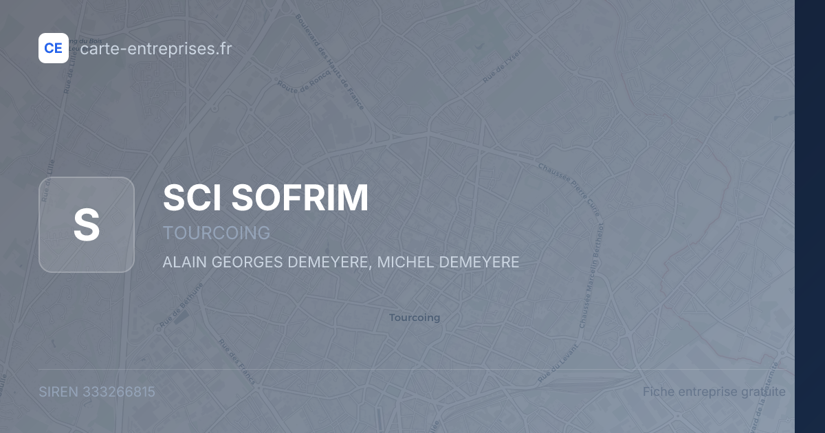 SCI SOFRIM — 333266815 — fiche entreprise