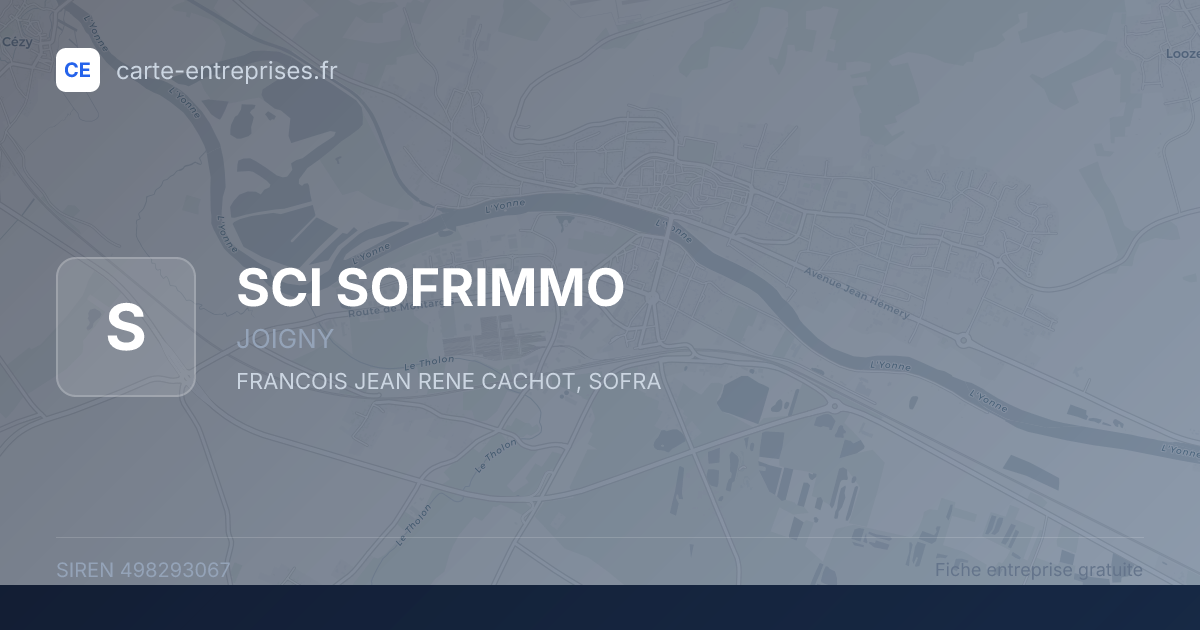 SCI SOFRIMMO — 498293067 — fiche entreprise