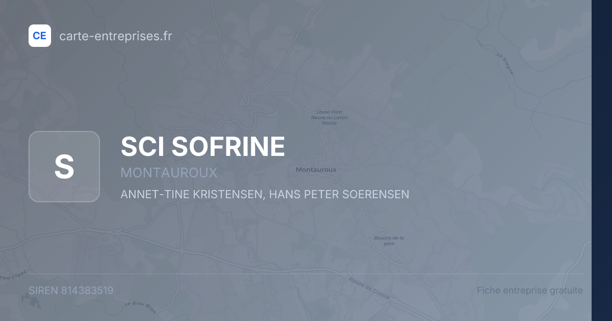 SCI SOFRINE — 814383519 — fiche entreprise