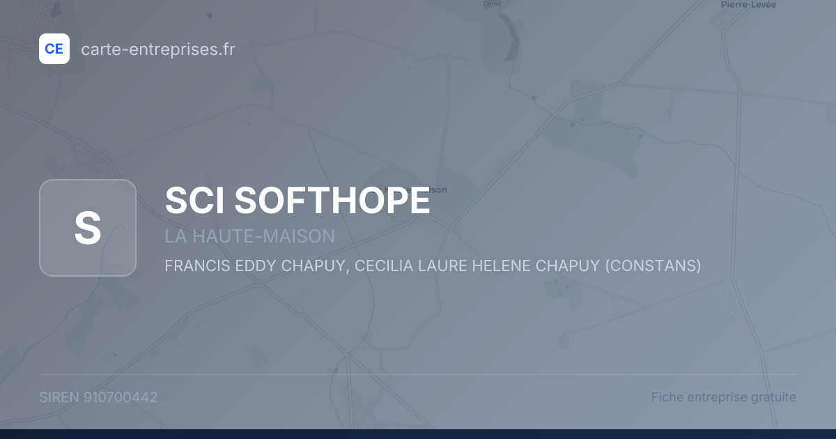 SCI SOFTHOPE — 910700442 — fiche entreprise