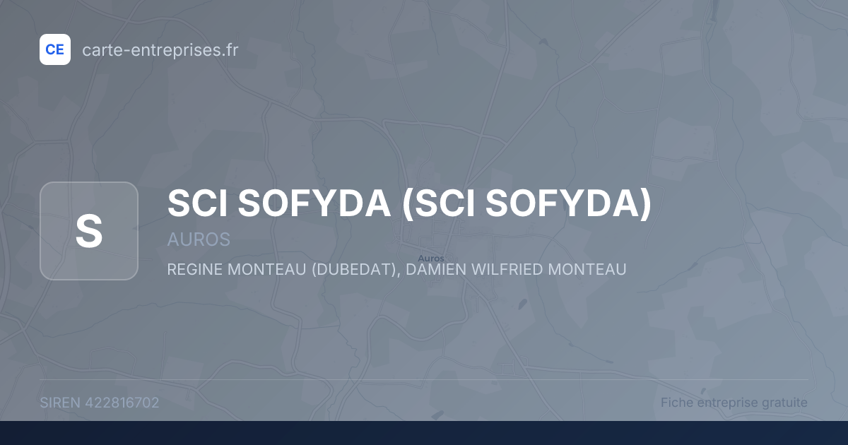 SCI SOFYDA — 422816702 — fiche entreprise
