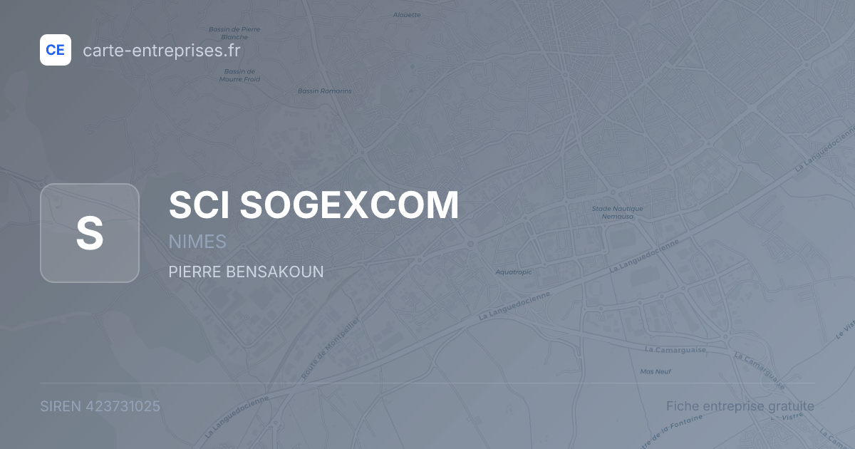 SCI SOGEXCOM — 423731025 — fiche entreprise