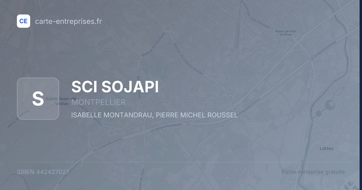 SCI SOJAPI — 442427027 — fiche entreprise