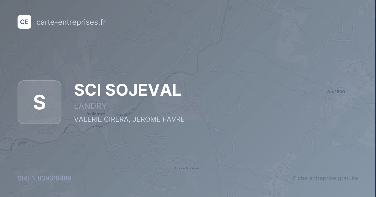SCI SOJEVAL — 809619489 — fiche entreprise