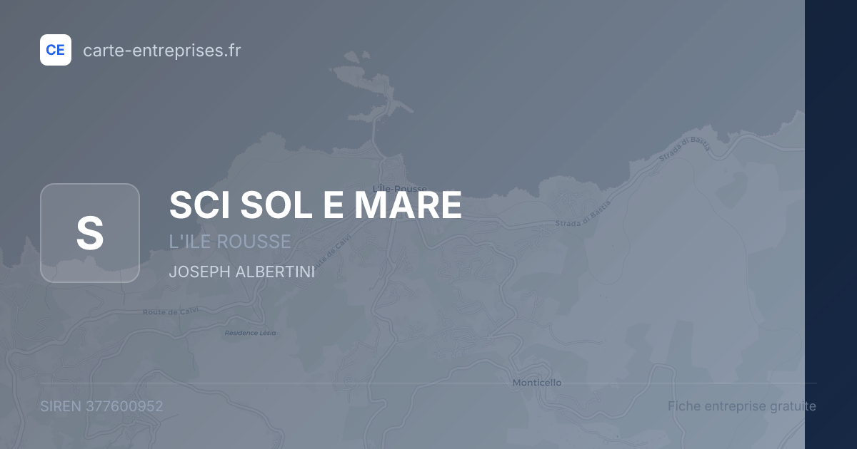 SCI SOL E MARE — 377600952 — fiche entreprise