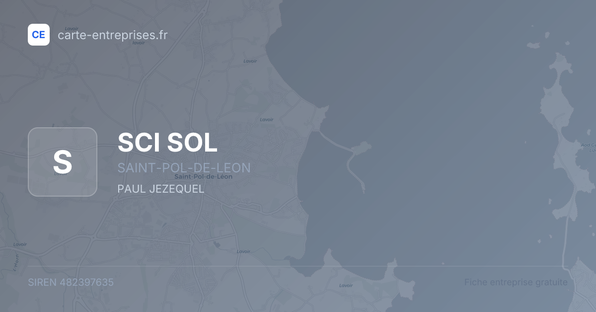 SCI SOL — 482397635 — fiche entreprise