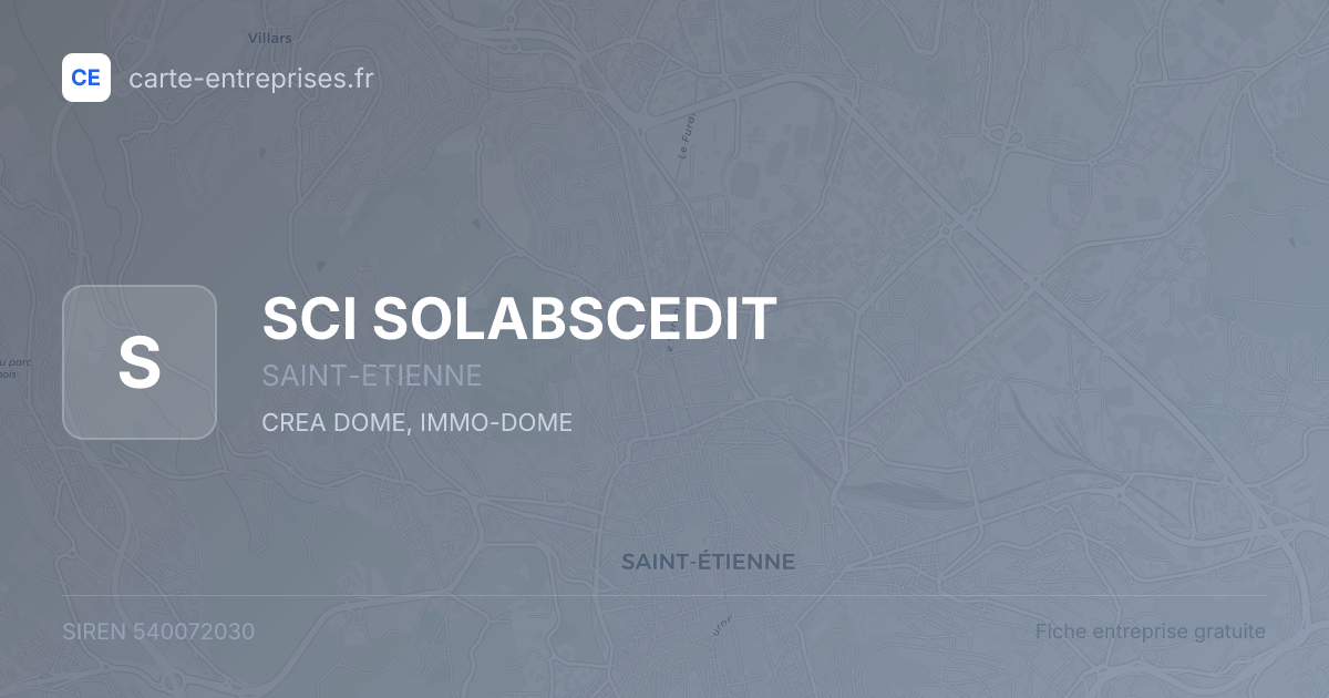SCI SOLABSCEDIT — 540072030 — fiche entreprise