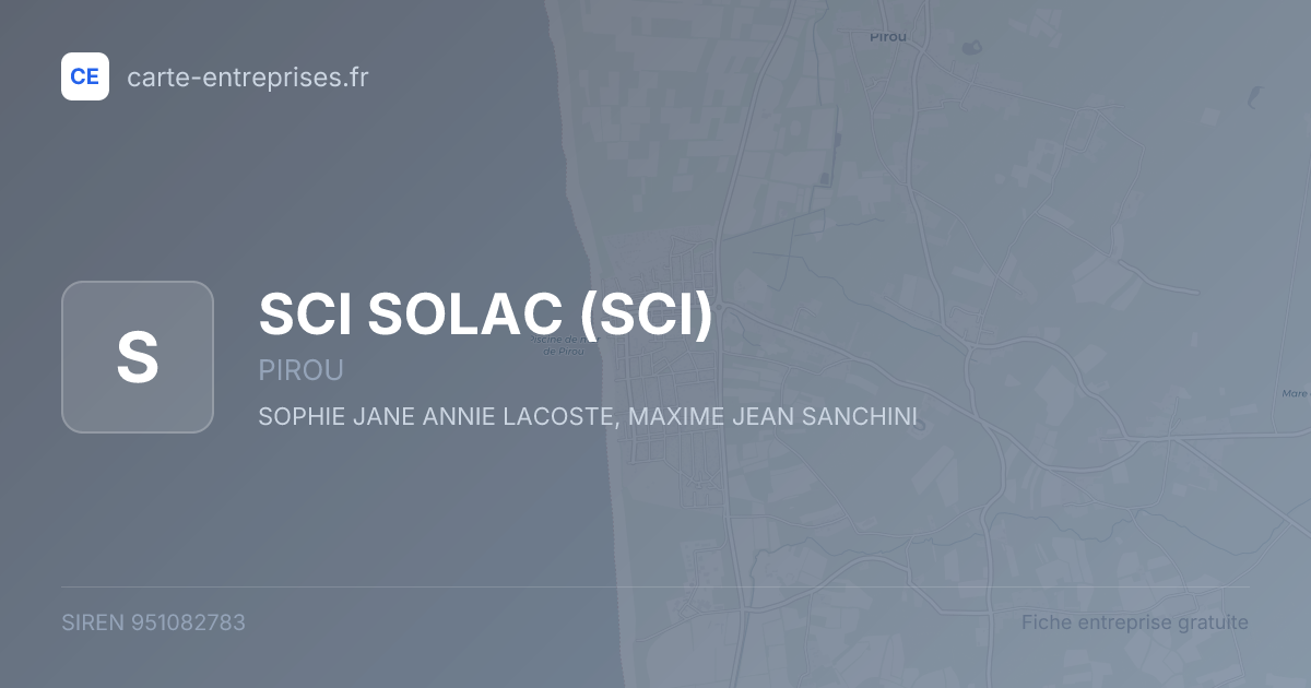SCI SOLAC (SCI) — 951082783 — fiche entreprise