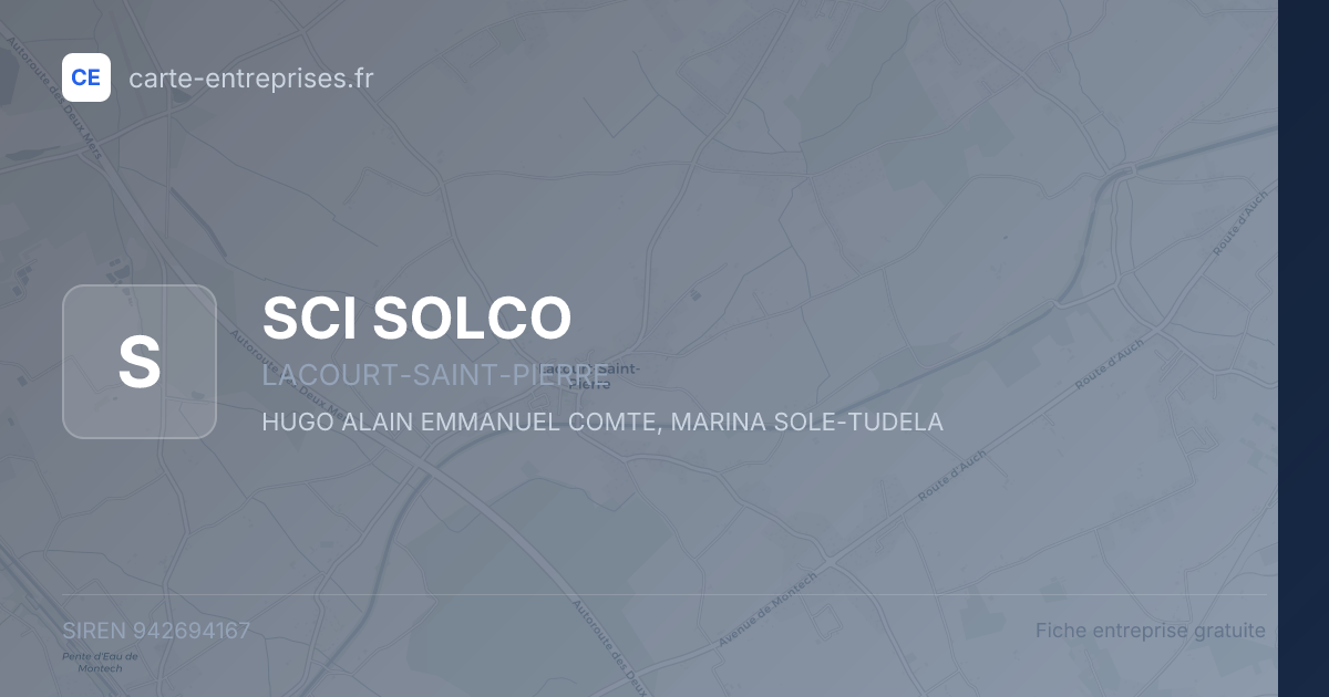 SCI SOLCO — 942694167 — fiche entreprise