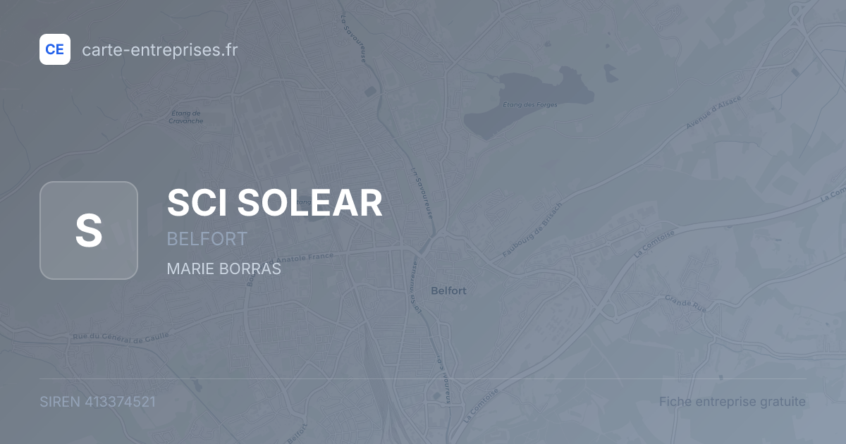 SCI SOLEAR — 413374521 — fiche entreprise