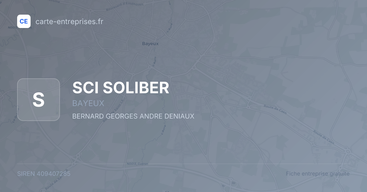 SCI SOLIBER — 409407285 — fiche entreprise