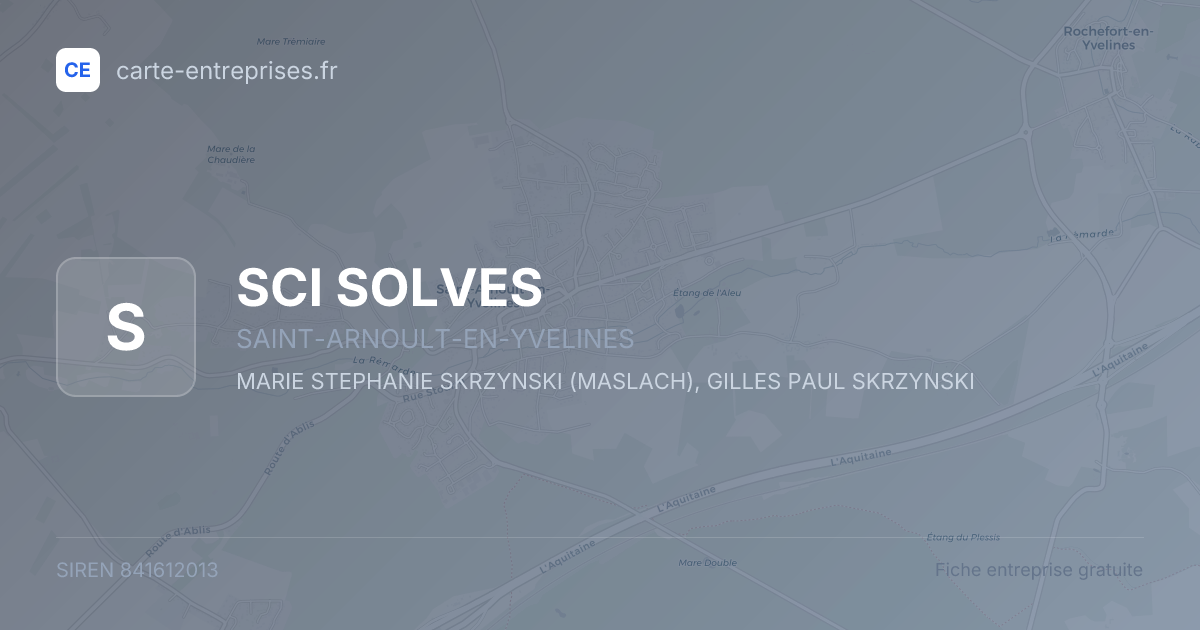 SCI SOLVES — 841612013 — fiche entreprise