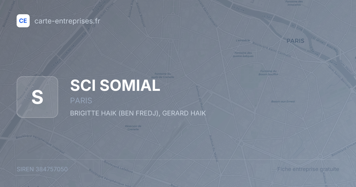 SCI SOMIAL — 384757050 — fiche entreprise