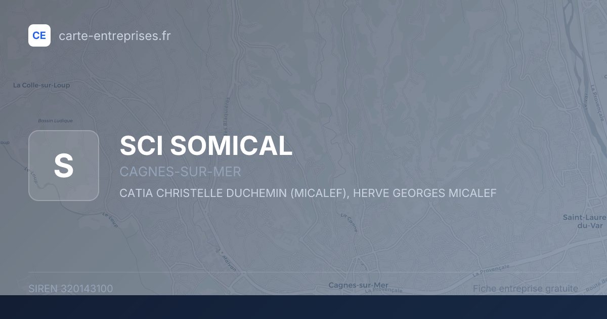 SCI SOMICAL — 320143100 — fiche entreprise