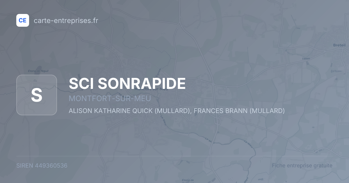 SCI SONRAPIDE — 449360536 — fiche entreprise