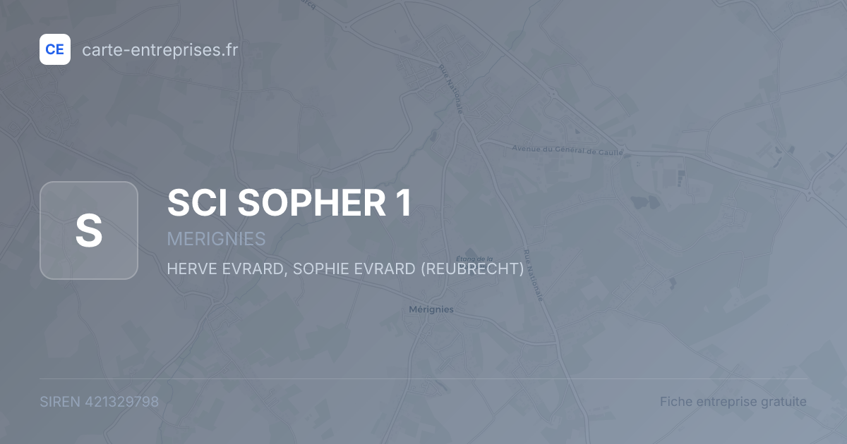 SCI SOPHER 1 — 421329798 — fiche entreprise