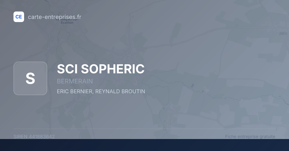 SCI SOPHERIC — 441883642 — fiche entreprise