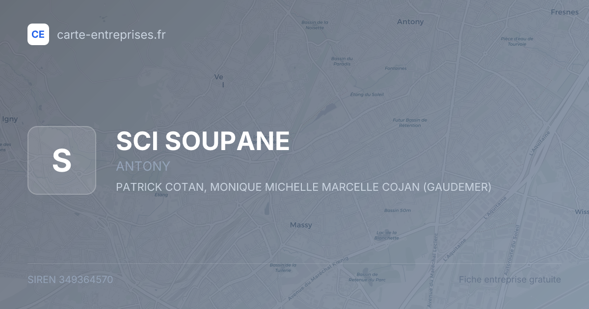 SCI SOUPANE — 349364570 — fiche entreprise