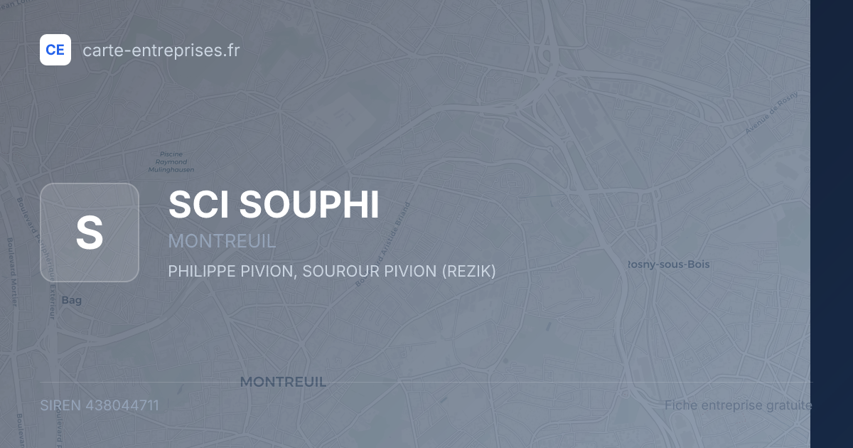 SCI SOUPHI — 438044711 — fiche entreprise