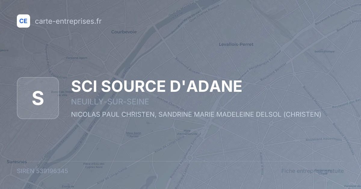 SCI SOURCE D'ADANE — 539196345 — fiche entreprise