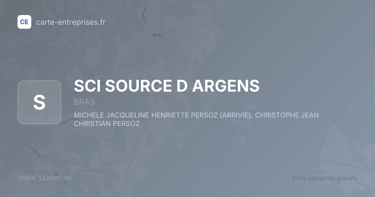 SCI SOURCE D ARGENS — 342697596 — fiche entreprise
