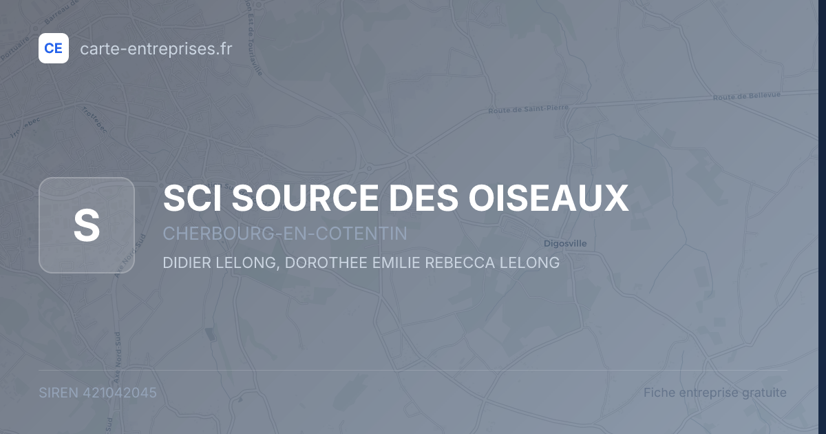 SCI SOURCE DES OISEAUX — 421042045 — fiche entreprise