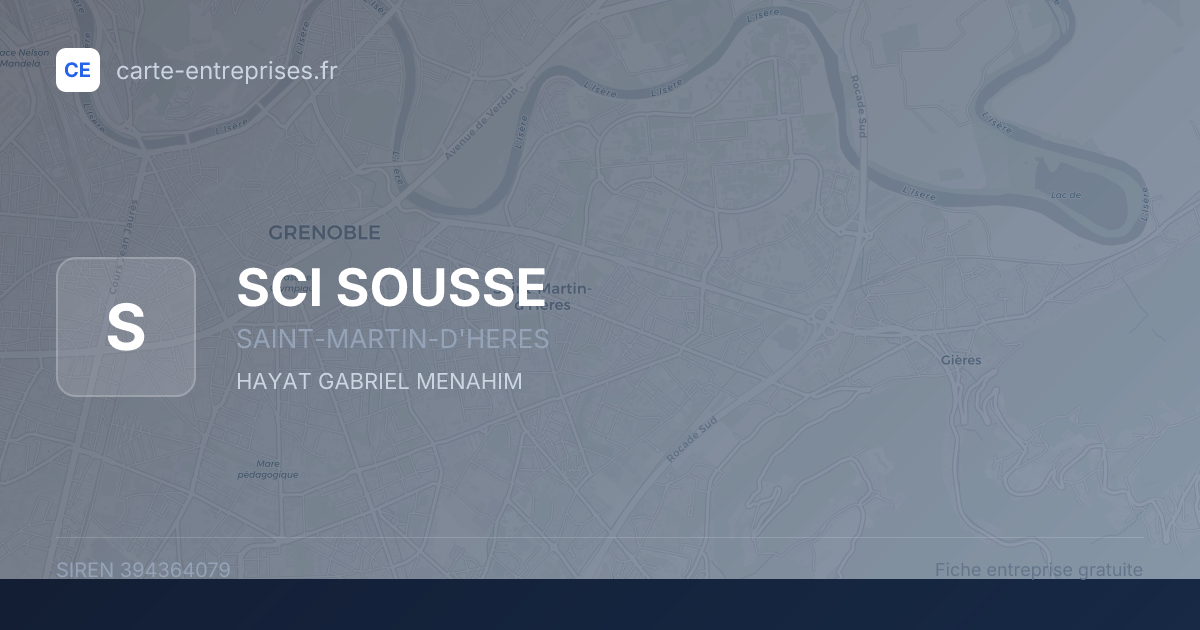 SCI SOUSSE — 394364079 — fiche entreprise