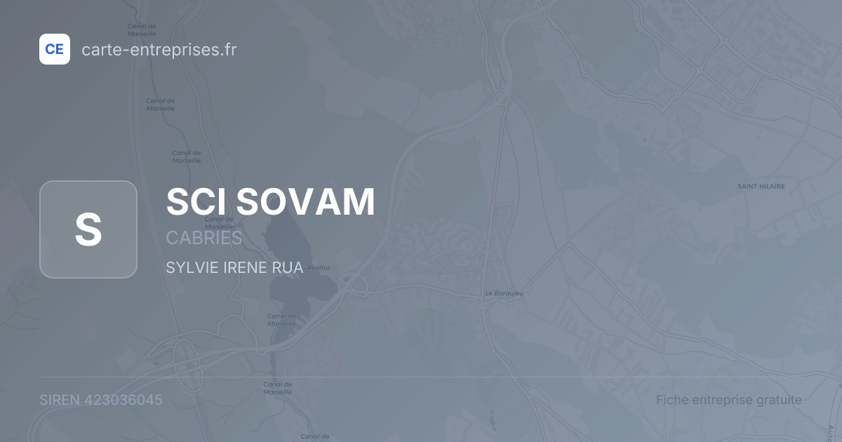 SCI SOVAM — 423036045 — fiche entreprise