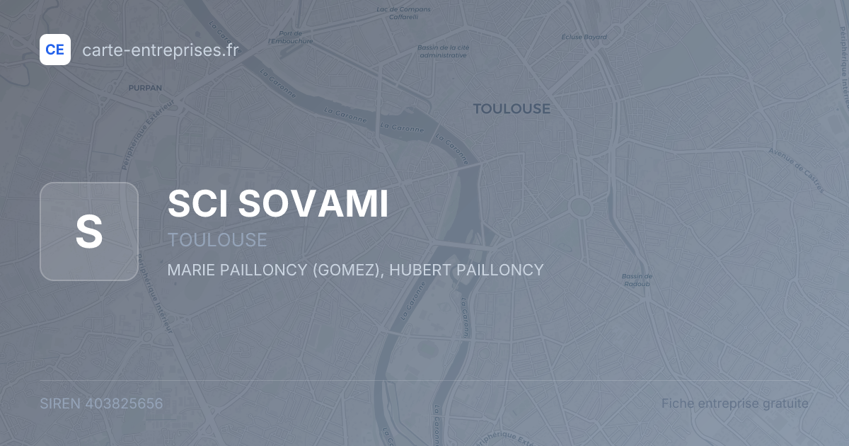 SCI SOVAMI — 403825656 — fiche entreprise