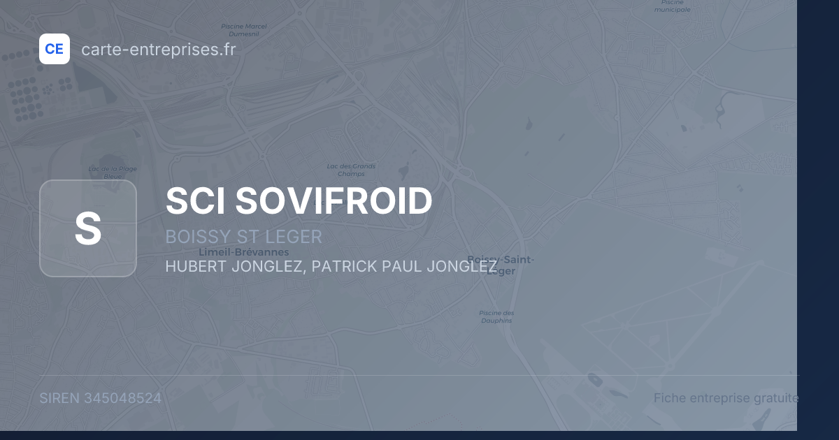 SCI SOVIFROID — 345048524 — fiche entreprise
