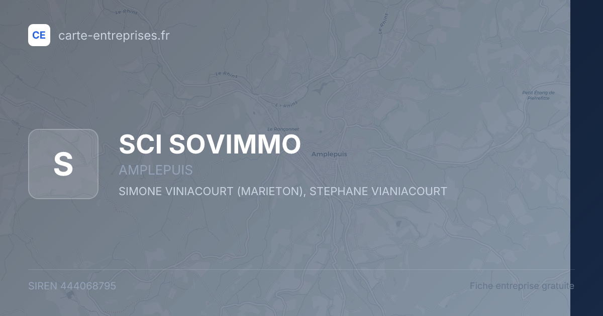 SCI SOVIMMO — 444068795 — fiche entreprise