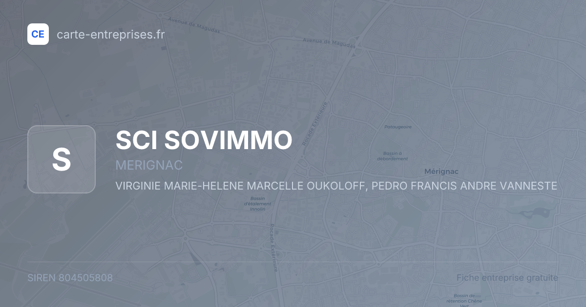 SCI SOVIMMO — 804505808 — fiche entreprise