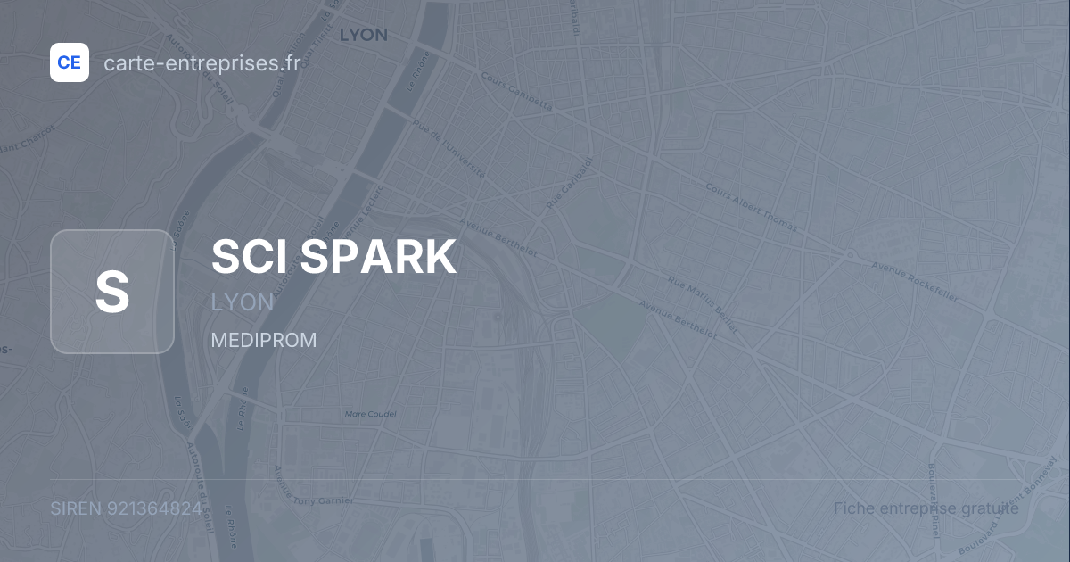 SCI SPARK — 921364824 — fiche entreprise