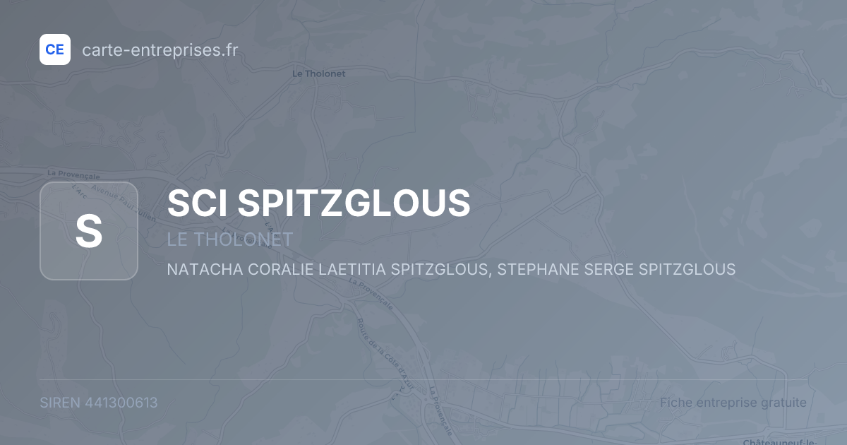 SCI SPITZGLOUS — 441300613 — fiche entreprise