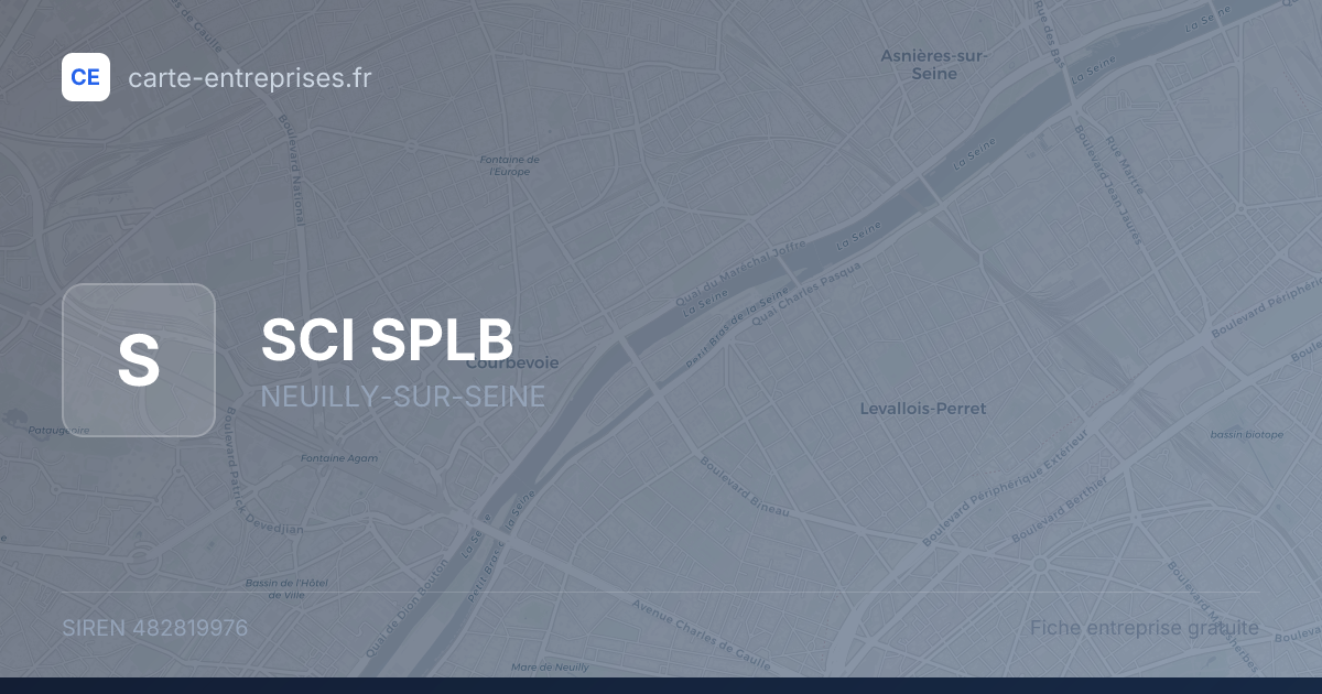 SCI SPLB — 482819976 — fiche entreprise