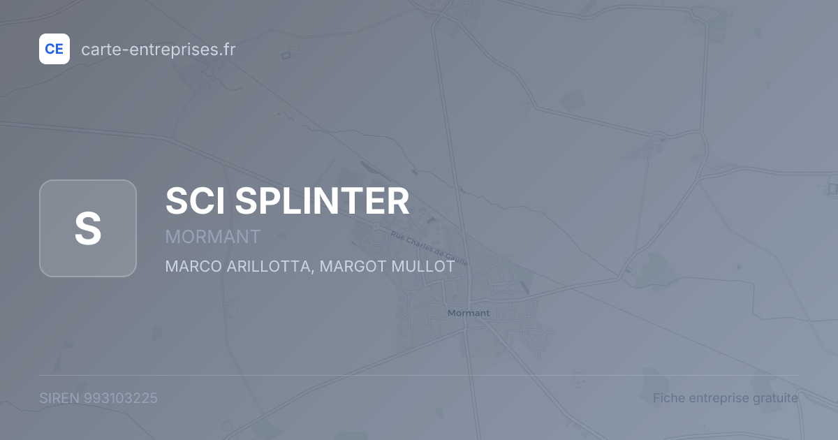 SCI SPLINTER — 993103225 — fiche entreprise